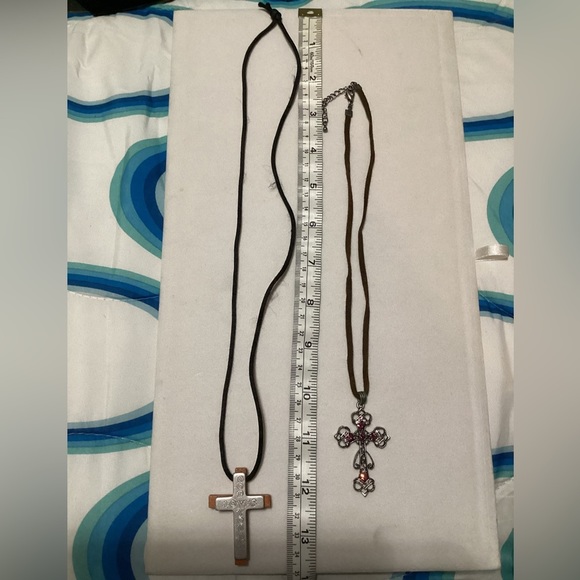 EUC set of two‎ cross necklaces with cords - #176 - Picture 6 of 13
